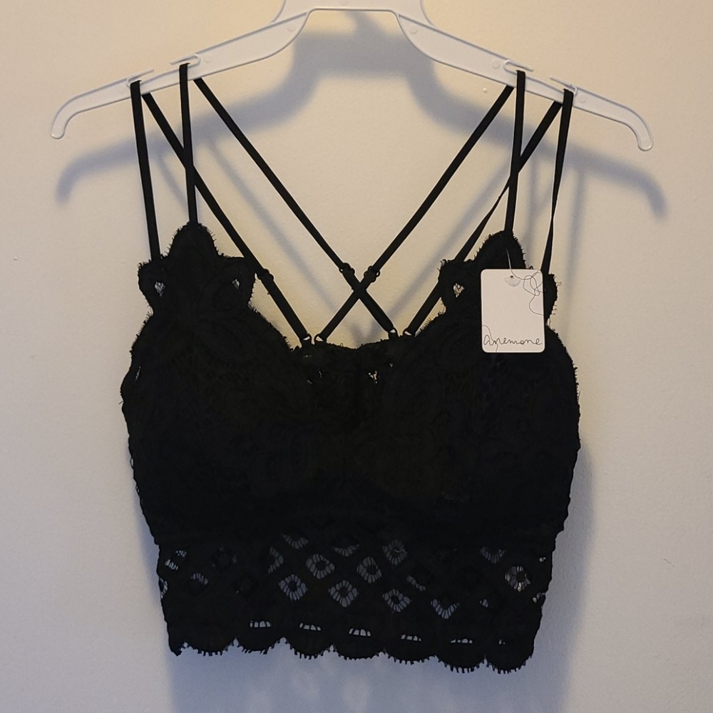 Black lace bralette